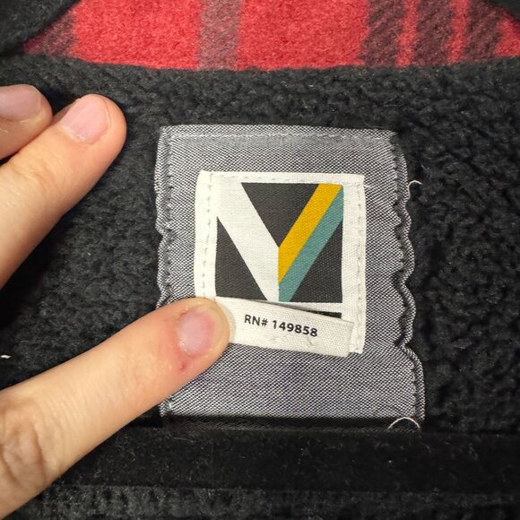 Voyager Mens Red Plaid Fleece-Lined Button-Up Shirt Jacket Size M - Picture 8 of 11